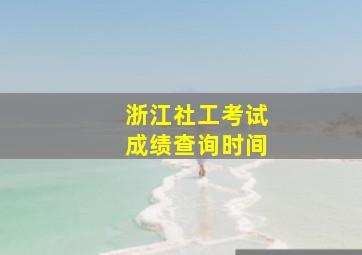 浙江社工考试成绩查询时间