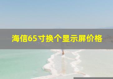 海信65寸换个显示屏价格