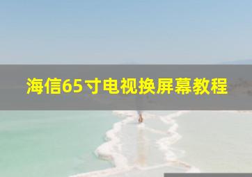 海信65寸电视换屏幕教程