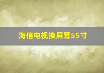 海信电视换屏幕55寸