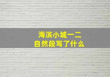 海滨小城一二自然段写了什么