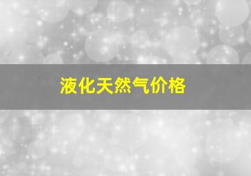 液化天然气价格