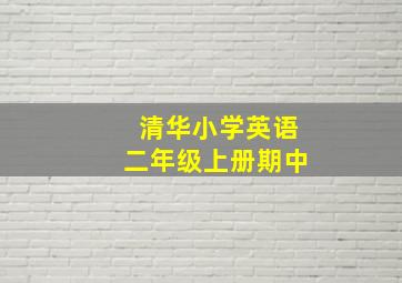 清华小学英语二年级上册期中