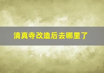 清真寺改造后去哪里了