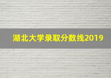 湖北大学录取分数线2019