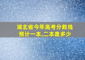 湖北省今年高考分数线预计一本,二本是多少