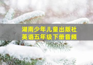 湖南少年儿童出版社英语五年级下册音频