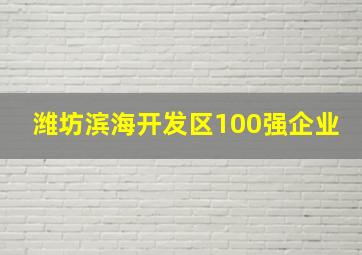 潍坊滨海开发区100强企业