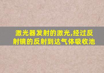 激光器发射的激光,经过反射镜的反射到达气体吸收池