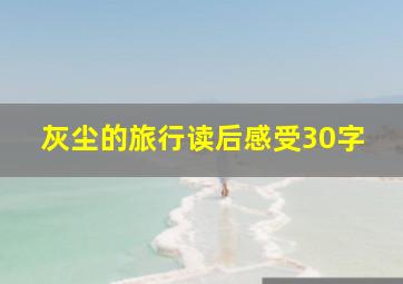 灰尘的旅行读后感受30字