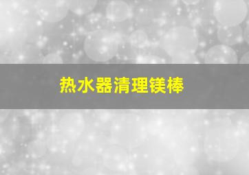 热水器清理镁棒