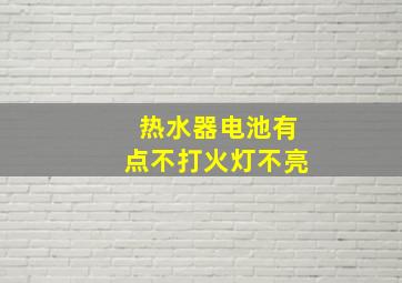 热水器电池有点不打火灯不亮