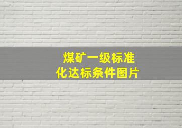 煤矿一级标准化达标条件图片