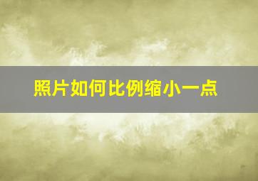 照片如何比例缩小一点