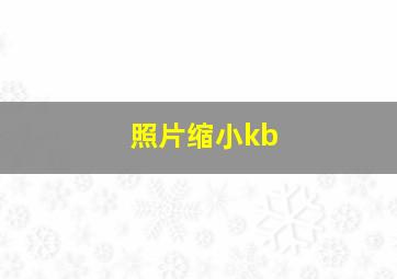 照片缩小kb