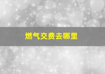 燃气交费去哪里