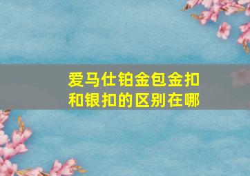 爱马仕铂金包金扣和银扣的区别在哪