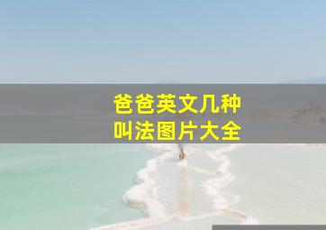 爸爸英文几种叫法图片大全