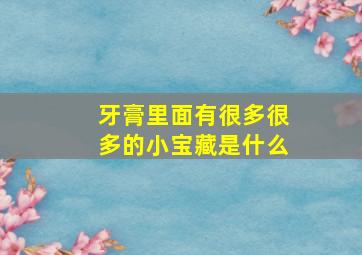 牙膏里面有很多很多的小宝藏是什么