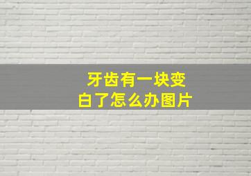 牙齿有一块变白了怎么办图片