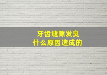 牙齿缝隙发臭什么原因造成的