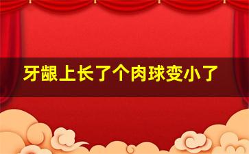 牙龈上长了个肉球变小了