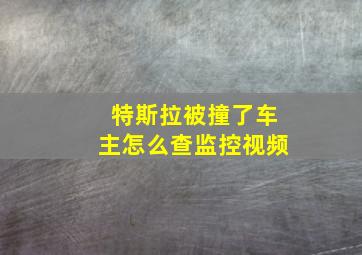 特斯拉被撞了车主怎么查监控视频