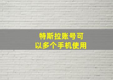 特斯拉账号可以多个手机使用