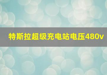 特斯拉超级充电站电压480v