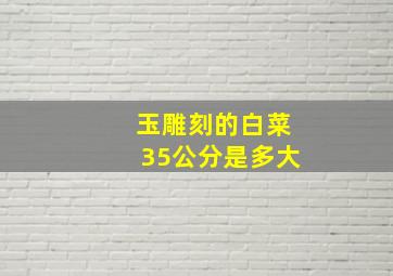 玉雕刻的白菜35公分是多大