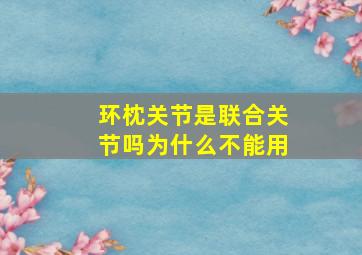 环枕关节是联合关节吗为什么不能用