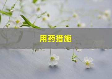 用药措施