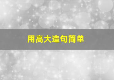 用高大造句简单