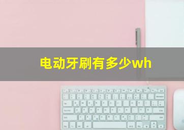 电动牙刷有多少wh