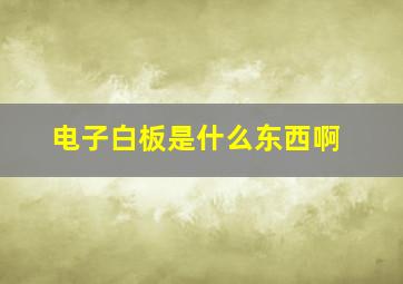 电子白板是什么东西啊