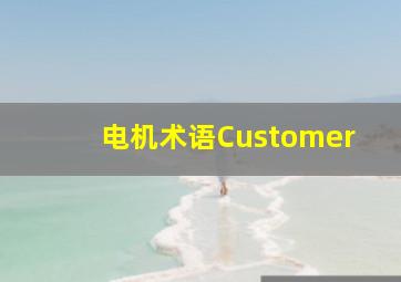 电机术语Customer