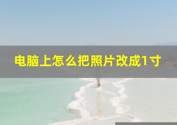 电脑上怎么把照片改成1寸