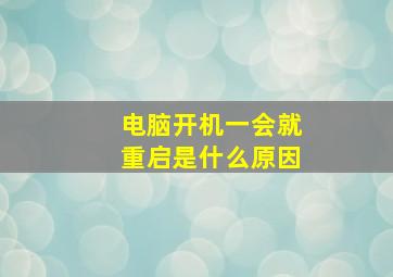 电脑开机一会就重启是什么原因