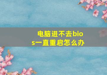 电脑进不去bios一直重启怎么办