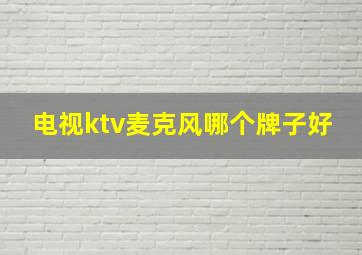 电视ktv麦克风哪个牌子好