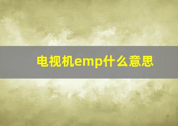 电视机emp什么意思