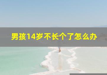 男孩14岁不长个了怎么办