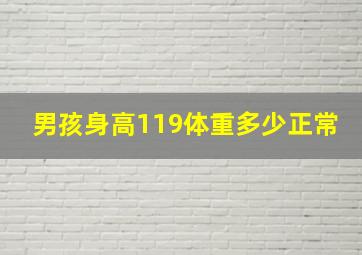 男孩身高119体重多少正常