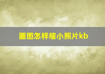 画图怎样缩小照片kb