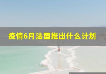 疫情6月法国推出什么计划