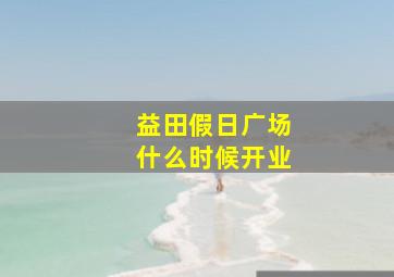 益田假日广场什么时候开业