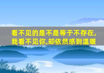 看不见的是不是等于不存在,我看不见你,却依然感到温暖