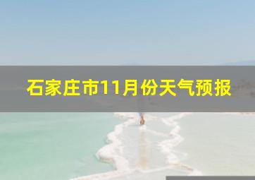 石家庄市11月份天气预报