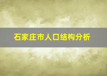 石家庄市人口结构分析