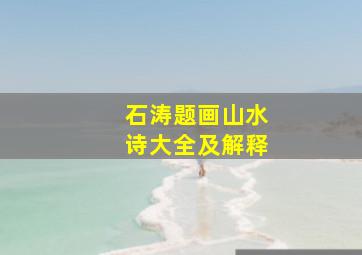 石涛题画山水诗大全及解释